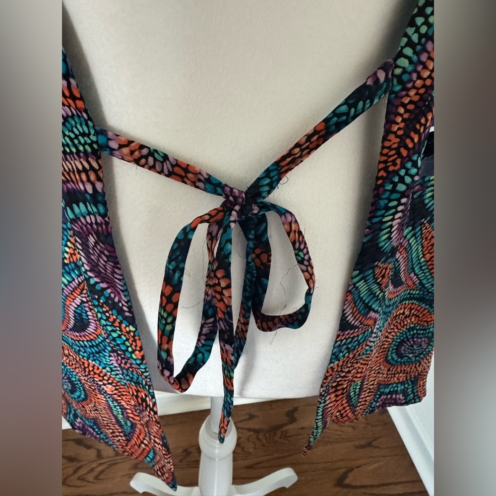 Vintage Bebe Multicolor Patterned Kimono Wrap - image 8
